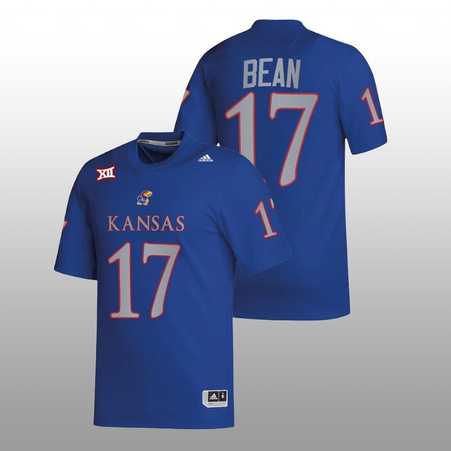 Jason Bean Kansas Jayhawks Royal 2022 College Football NIL Replica Jersey