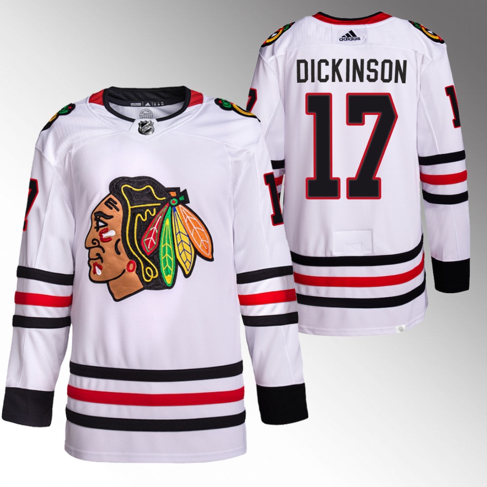 Jason Dickinson Chicago Blackhawks White Primegreen Away Jersey