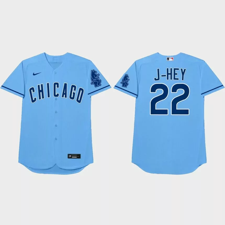 Jason Heyward Nickname Cubs 2021 Players’ Weekend J-Hey Jersey – Blue