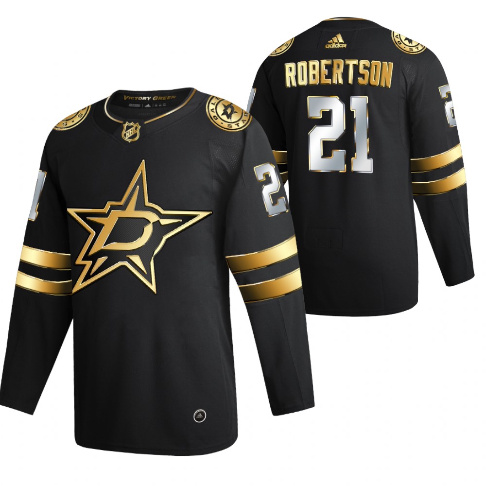 Jason Robertson Dallas Stars Black Authentic Golden 2020-21 Jersey Limited Edition