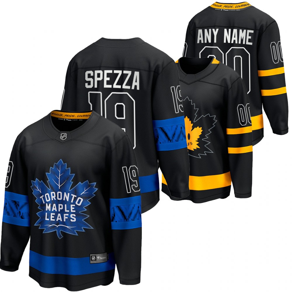 Jason Spezza Maple Leafs drew house Alternate Reversible Black Premier Jersey