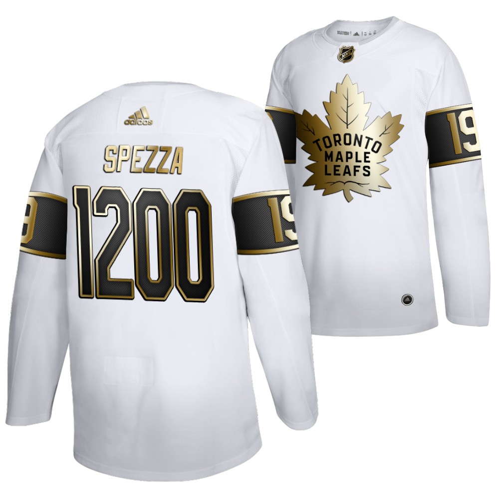 Jason Spezza Toronto Maple Leafs White Career 1200 Points Jersey commemorative