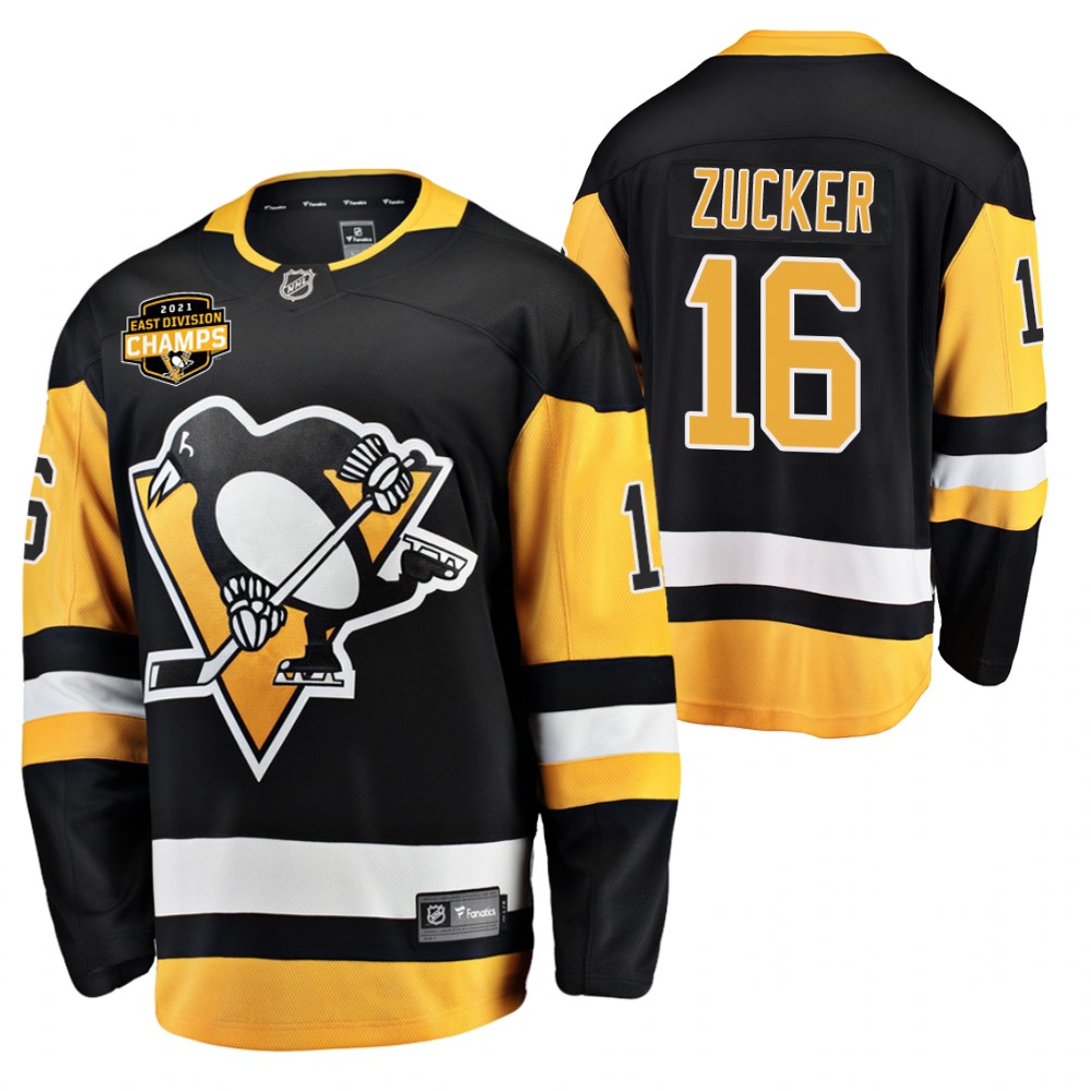 Jason Zucker Penguins 2021 East Division Champions Black Jersey