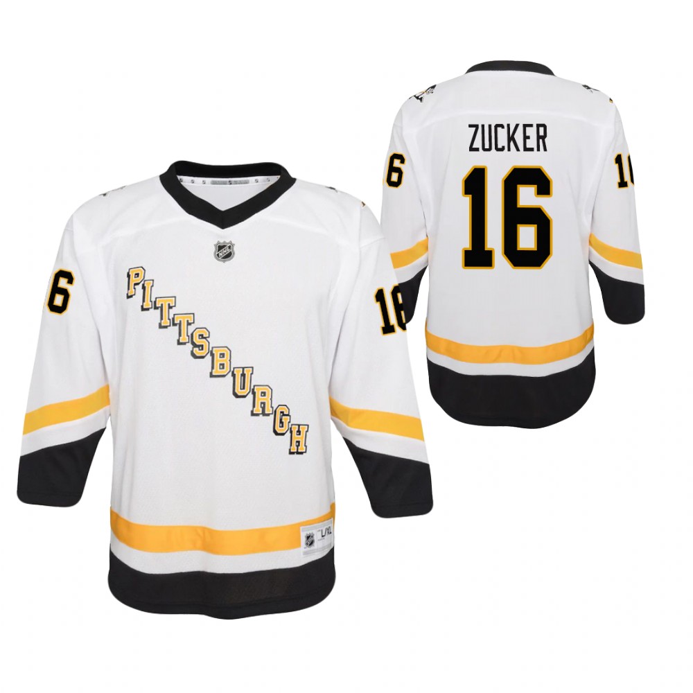 Jason Zucker Pittsburgh Penguins 2021 Reverse Retro White Youth Jersey Replica