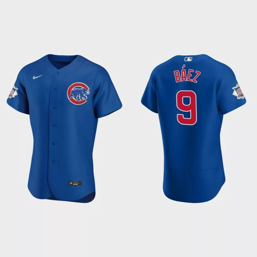 Javier Baez #9 Chicago Cubs Royal Authentic 2020 Alternate Jersey