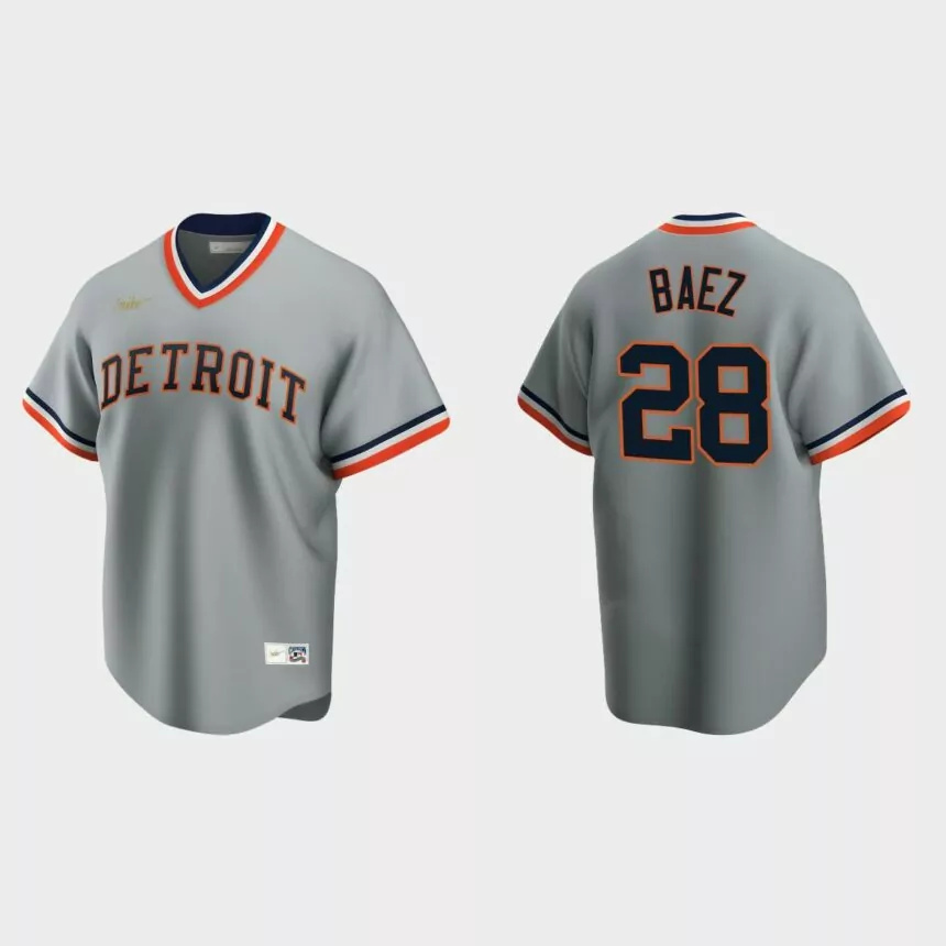 Javier Baez Detroit Tigers Cooperstown Collection Road Jersey – Gray.jpg