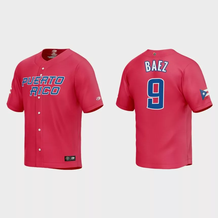 Javier Baez Puerto Rico Baseball 2023 World Baseball Classic Jersey – Red