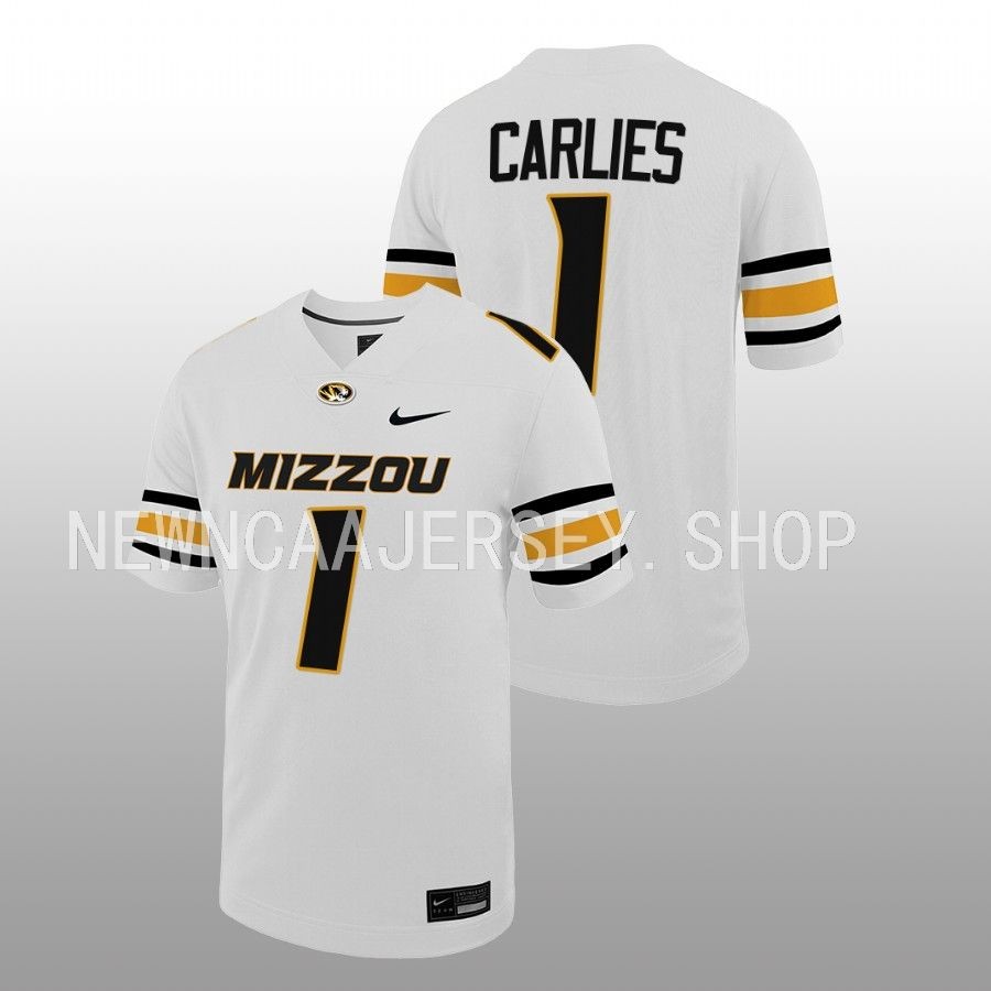 Jaylon Carlies Missouri Tigers White Untouchable Game Football Jersey
