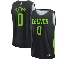 Jayson Tatum Boston Celtics Fanatics Youth 202425 Fast Break Player Jersey - City Edition - Black