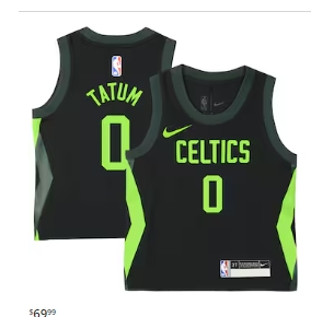 Jayson Tatum Boston Celtics Nike Preschool 202425 Swingman Player Jersey - City Edition - Black