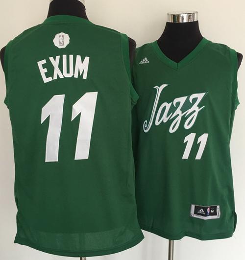 Jazz #11 Dante Exum Green 2016-2017 Christmas Day Stitched NBA Jersey