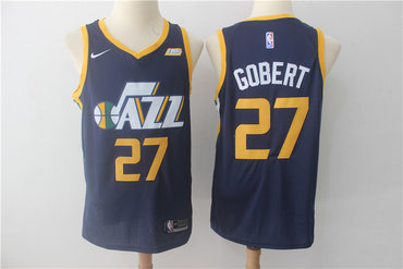 Jazz 27 Rudy Gobert Navy Nike Swingman Jersey