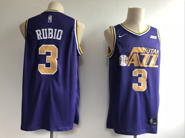 Jazz 3 Ricky Rubio Purple Nike Swingman Jersey