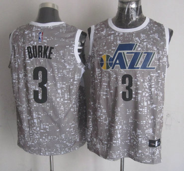 Jazz 3 Trey Burke Gray City Luminous Jersey