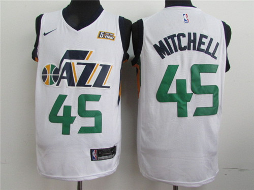 Jazz 45 Donovan Mitchell White Nike Swingman Jersey