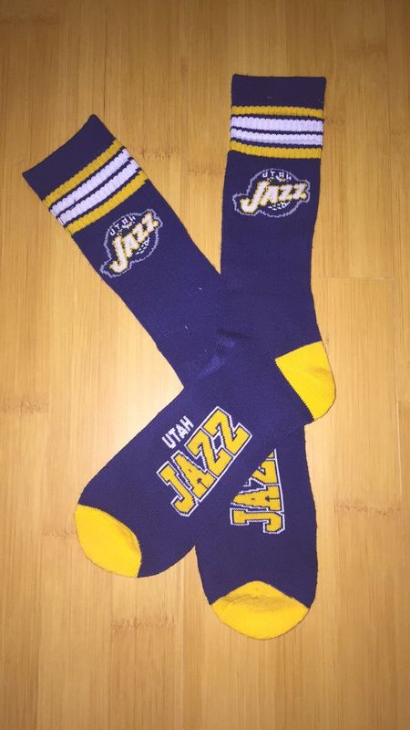 Jazz Team Logo Purple NBA Socks