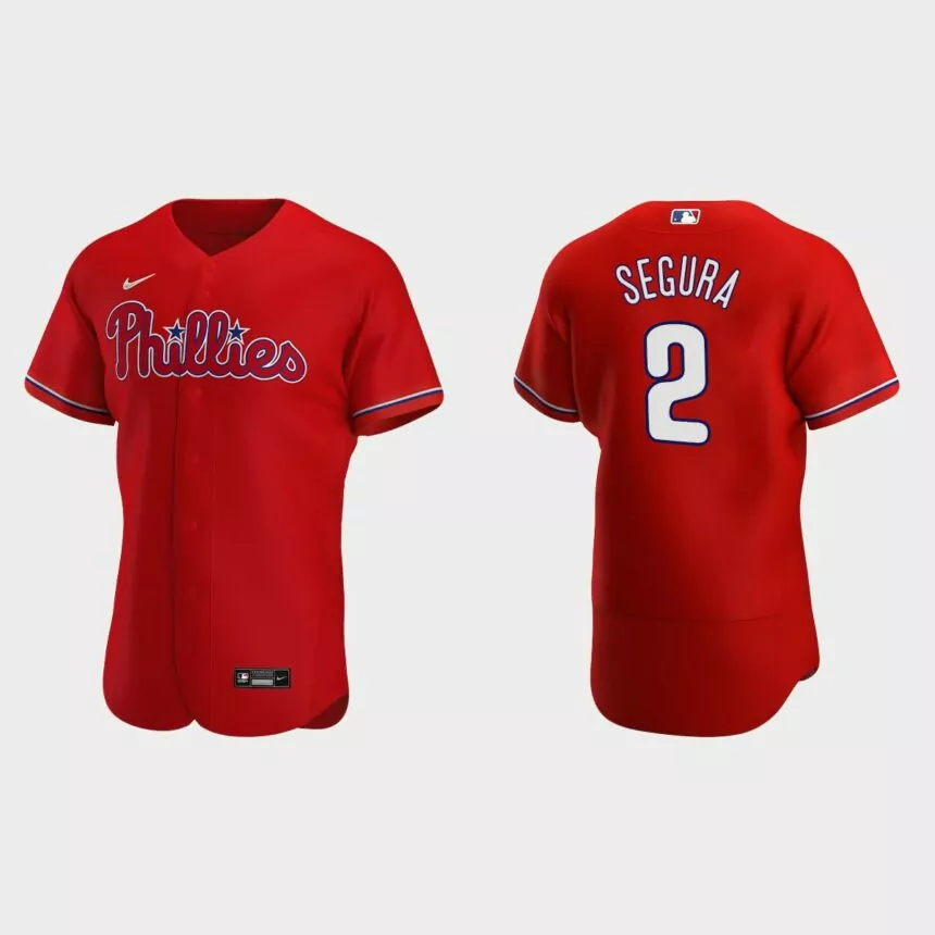 Jean Segura #2 Philadelphia Phillies 2020 Alternate Authentic Jersey – Red