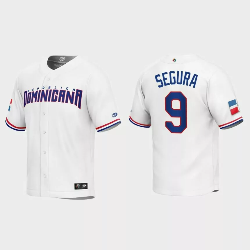 Jean Segura Dominican Republic Baseball 2023 World Baseball Classic Replica Jersey – White