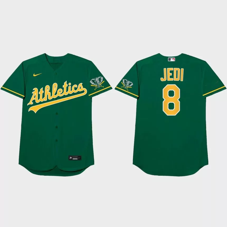 Jed Lowrie 2021 Players’ Weekend Jedi Nickname Jersey – Green