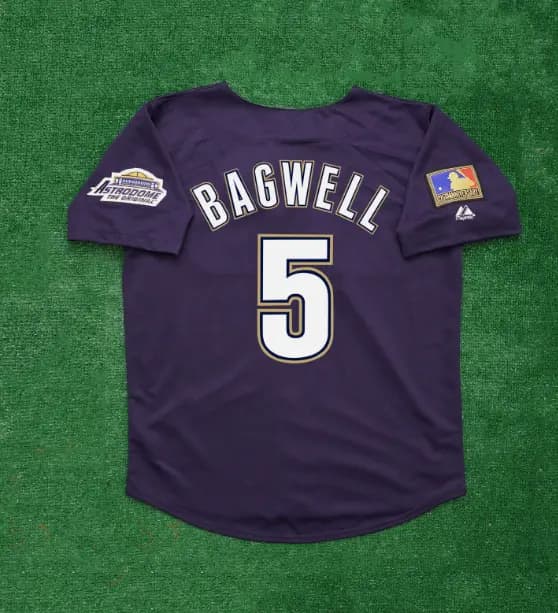 Jeff Bagwell Houston Astros 1994 Alternate Navy Blue Throwback Men's Jersey