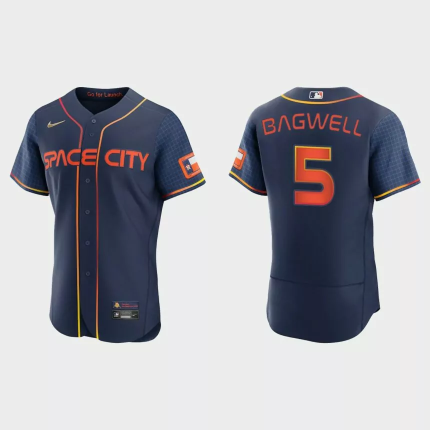 Jeff Bagwell Houston Astros 2022 City Connect Authentic Jersey – Navy