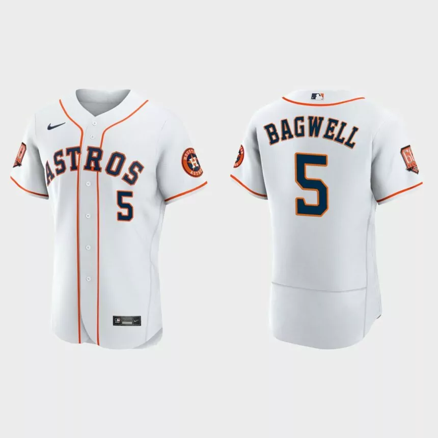 Jeff Bagwell Houston Astros 60th Anniversary Authentic Jersey – White
