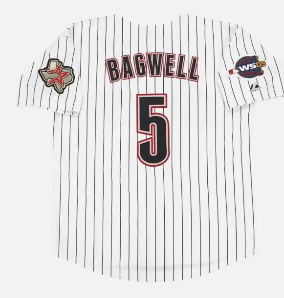 Jeff Bagwell Houston Astros Home White 2005 World Series Jersey Men's