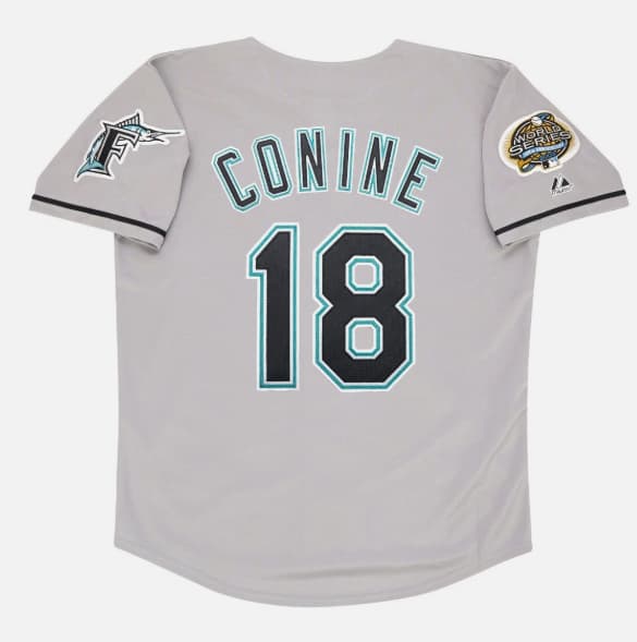 Jeff Conine 2003 Florida Marlins World Series Men's Grey Road Jersey