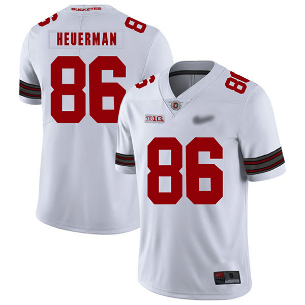 Jeff Heuerman Ohio State Buckeyes Men's Jersey - #86 NCAA White Replica Authentic