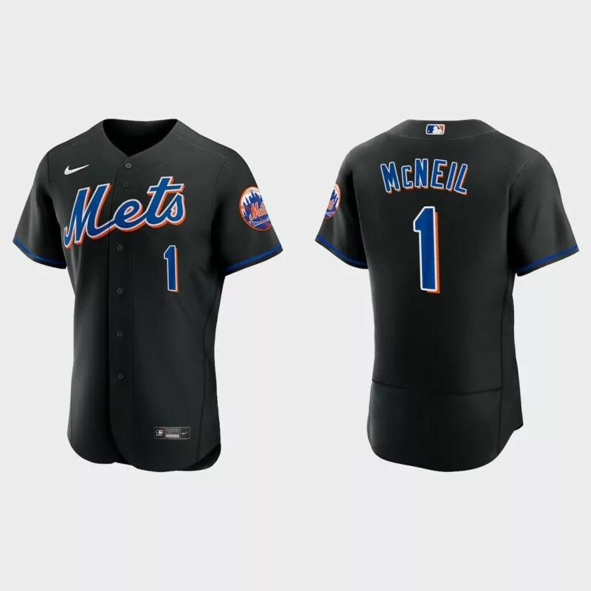 Jeff McNeil New York Mets Authentic Alternate Jersey – Black