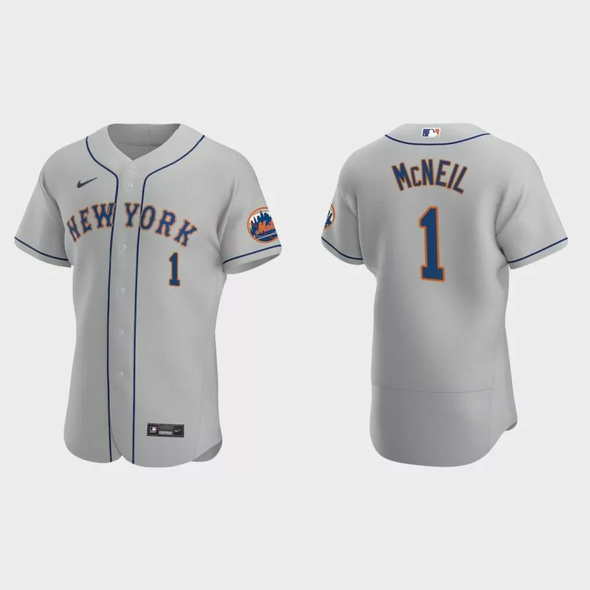Jeff McNeil New York Mets Authentic Road Jersey – Gray