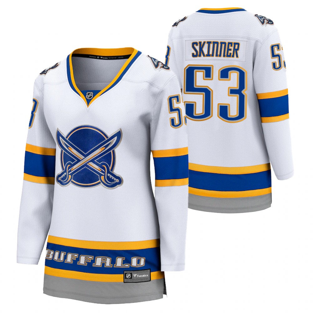 Jeff Skinner Buffalo Sabres 2021 Reverse Retro White Women Jersey Special Edition