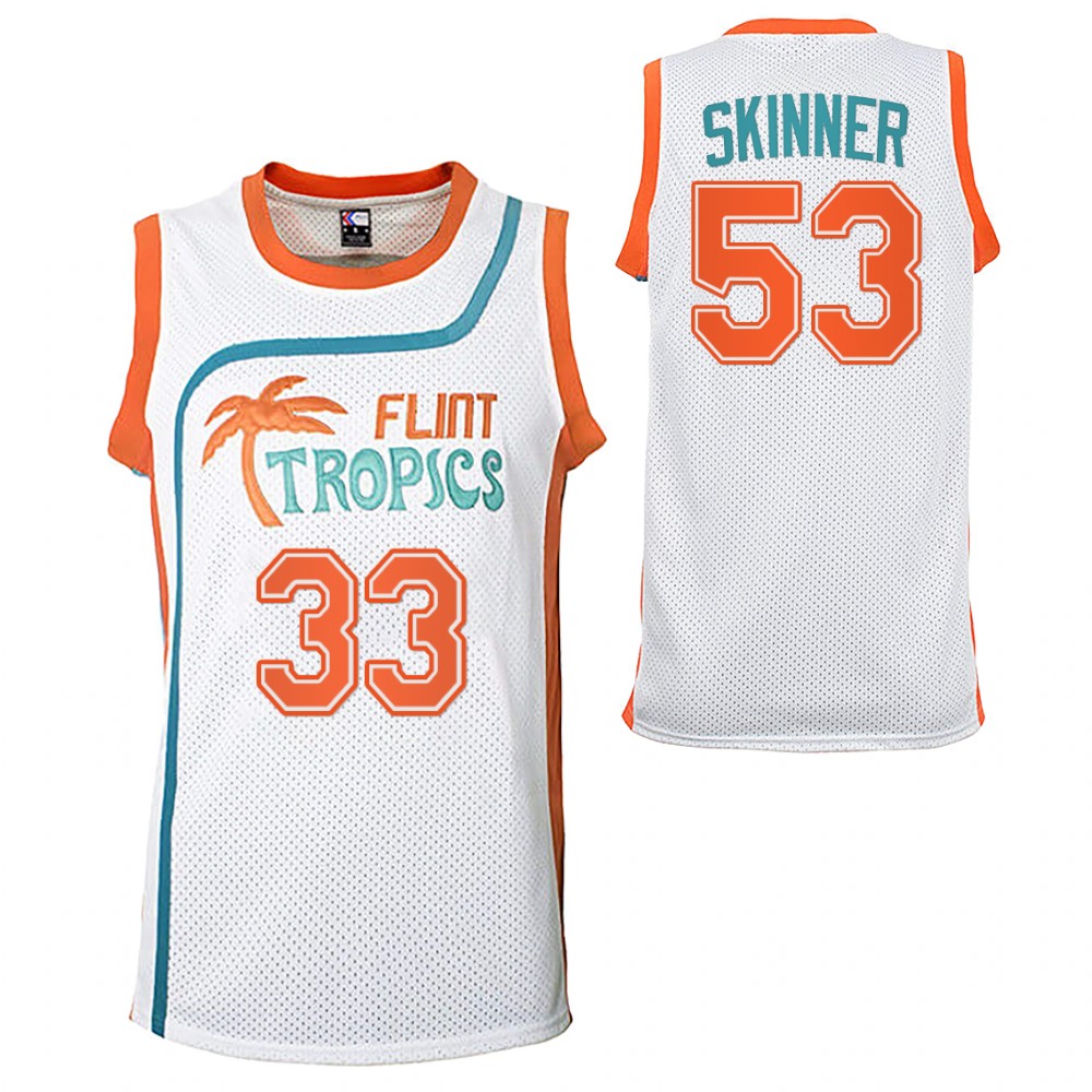 Jeff Skinner Sabres Flint Tropics Basketball Jersey White Semi-Pro