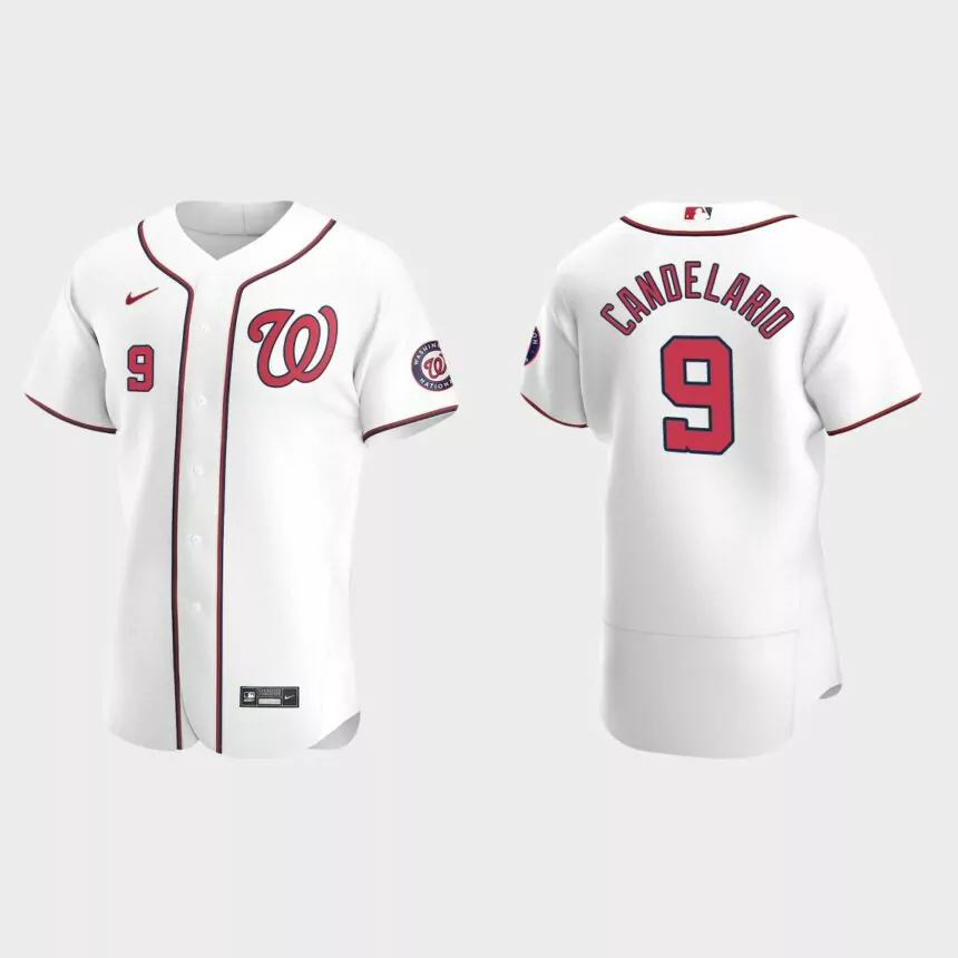 Jeimer Candelario Washington Nationals Authentic Home Jersey – White
