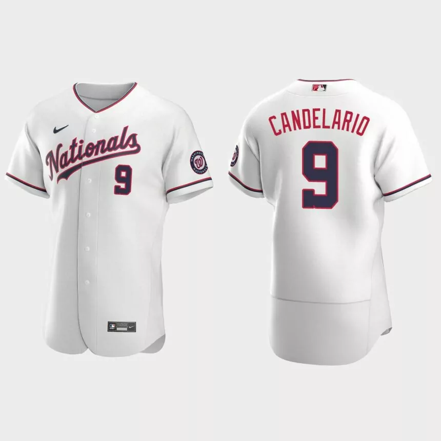 Jeimer Candelario Washington Nationals Authentic Jersey – White