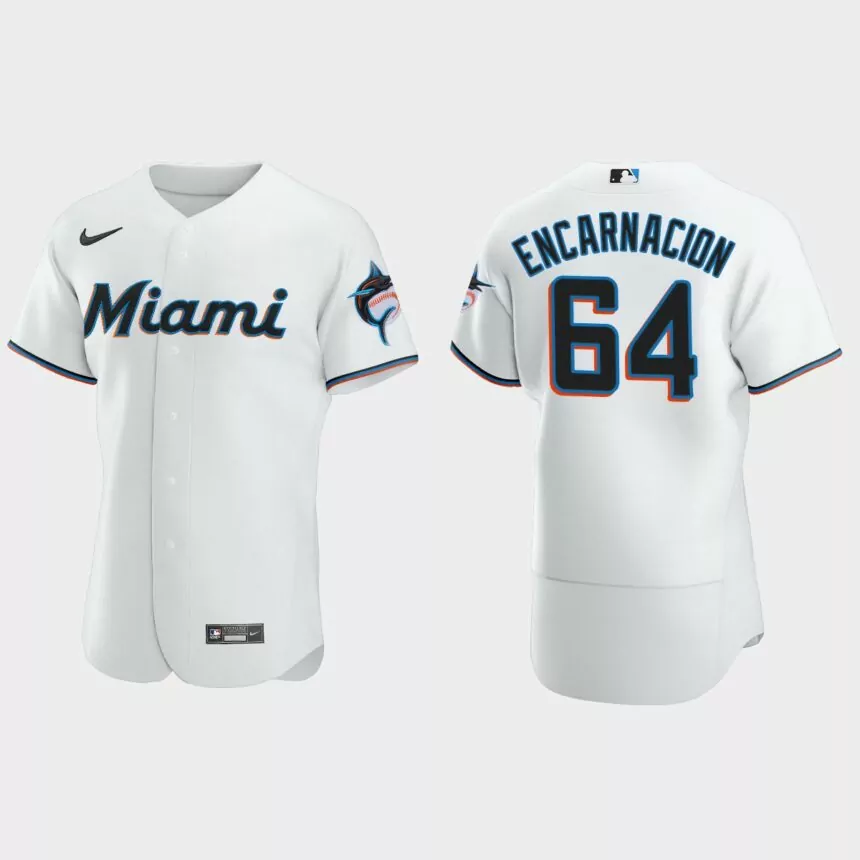 Jerar Encarnacion Miami Marlins Authentic Home Jersey – White