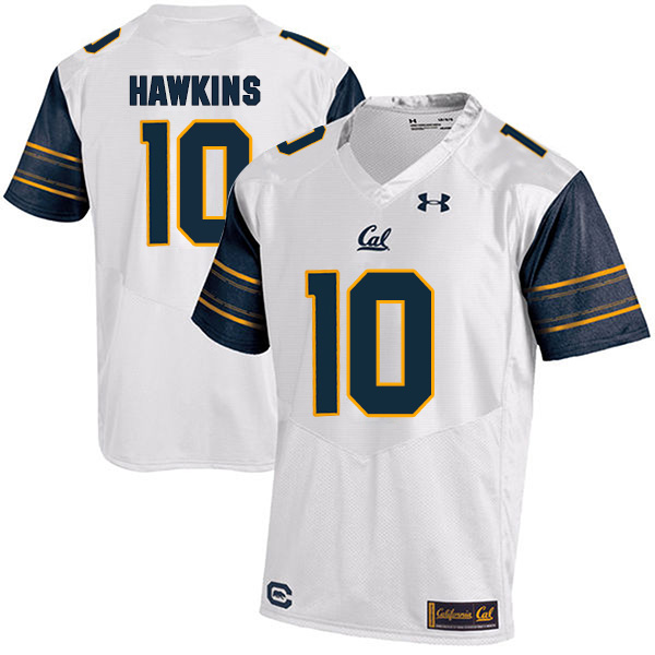Jeremiah Hawkins California Golden Bears Men's Jersey - #10 NCAA White Stitched Authentic