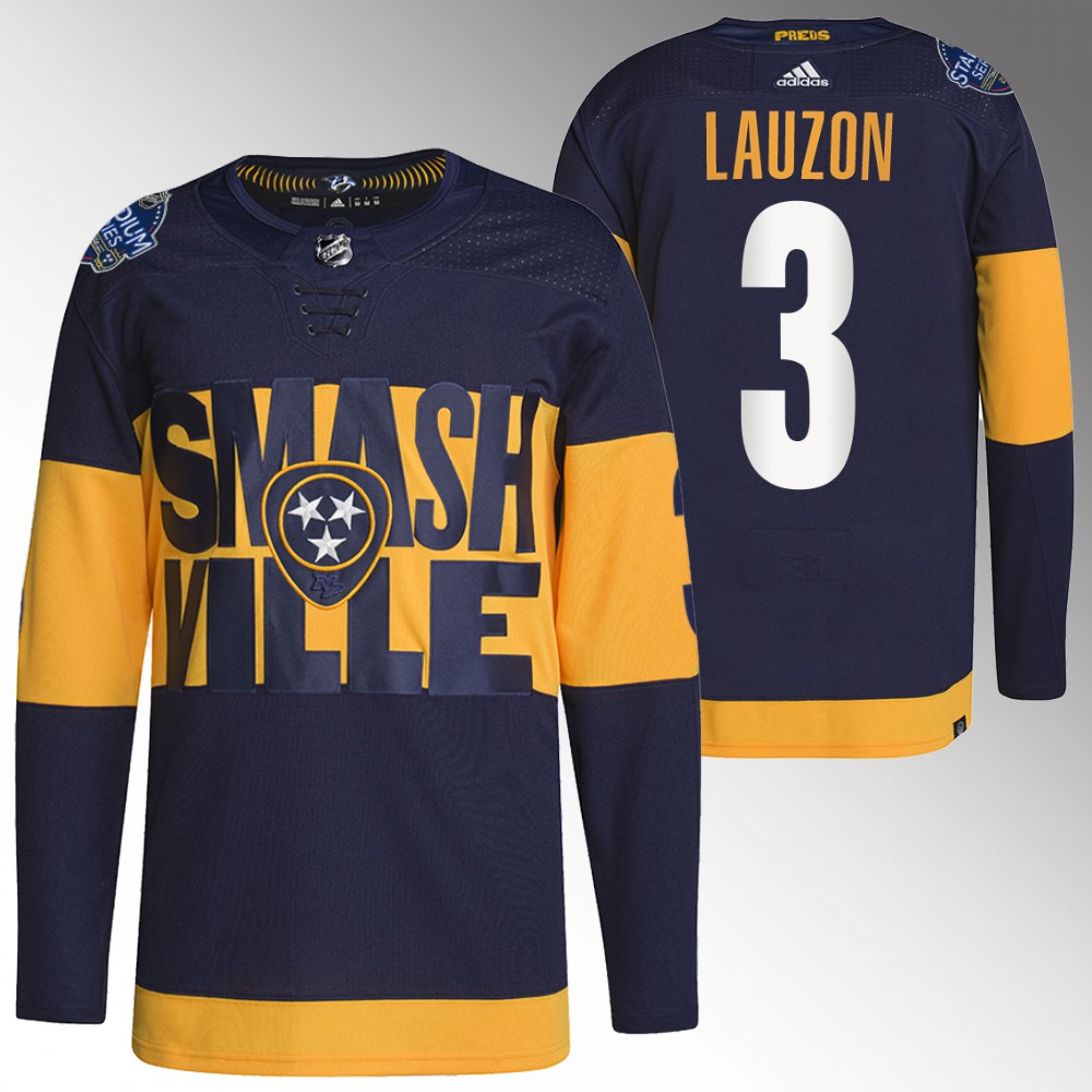 Jeremy Lauzon Nashville Predators Navy 2022 Stadium Series Authentic Jersey
