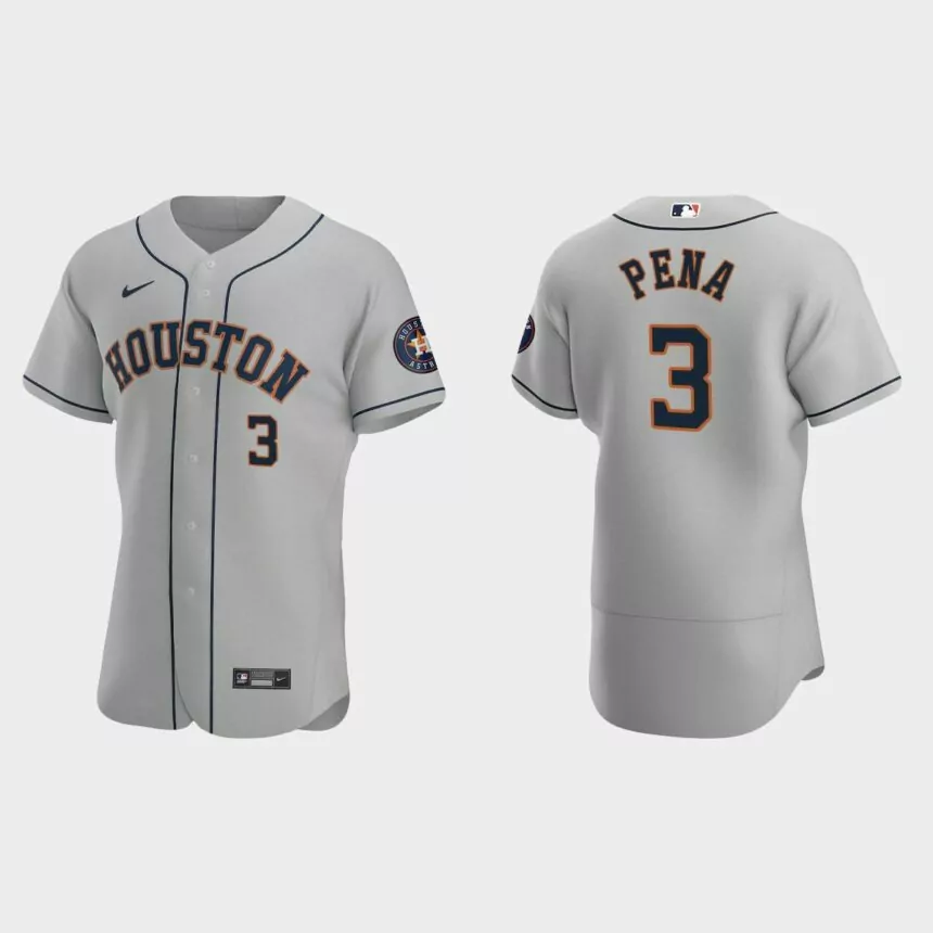 Jeremy Pena Houston Astros Authentic Road Jersey – Gray