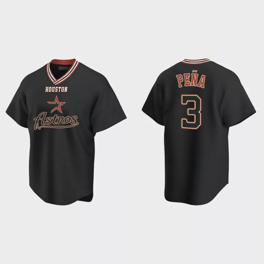 Jeremy Pena Houston Astros Vintage Replica Jersey – Black