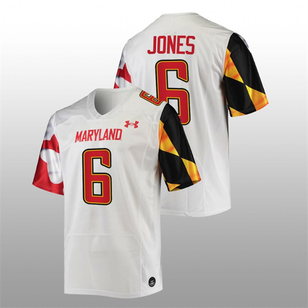 Jeshaun Jones Maryland Terrapins White 2022-23 College Football Replica Jersey Men's Jersey Maryland Terrapins Jeshaun Jones College Football White Replica Jersey