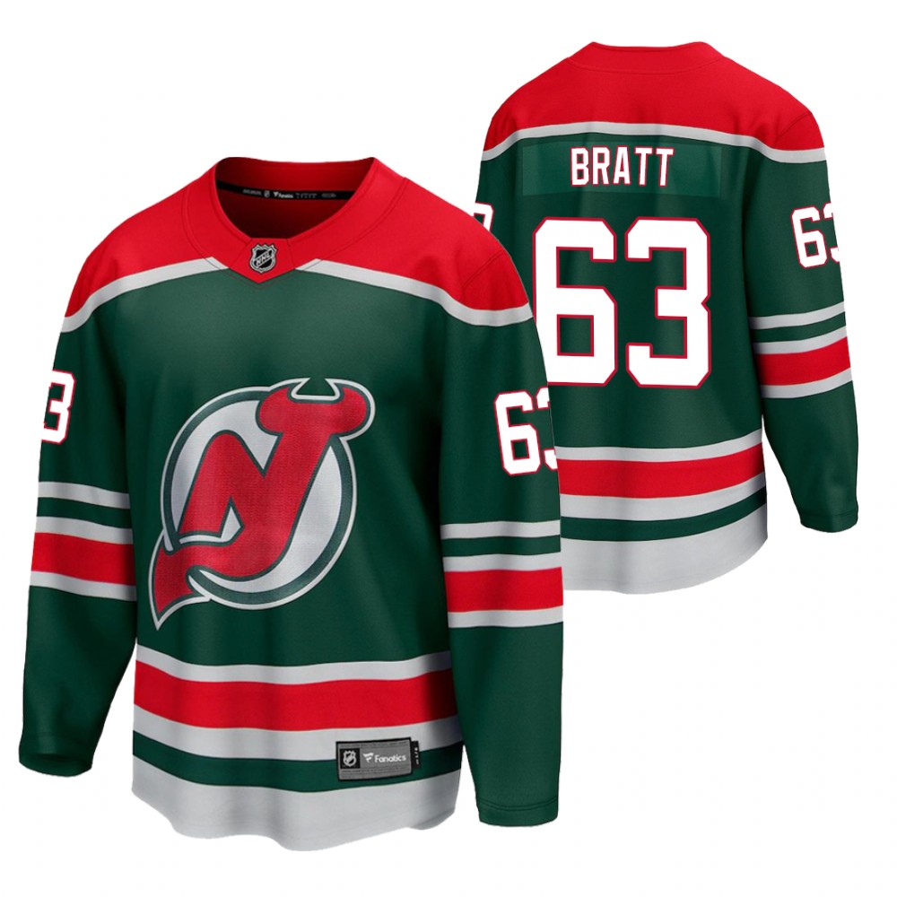 Jesper Bratt Devils 2021 Reverse Retro Green Jersey Special Edition