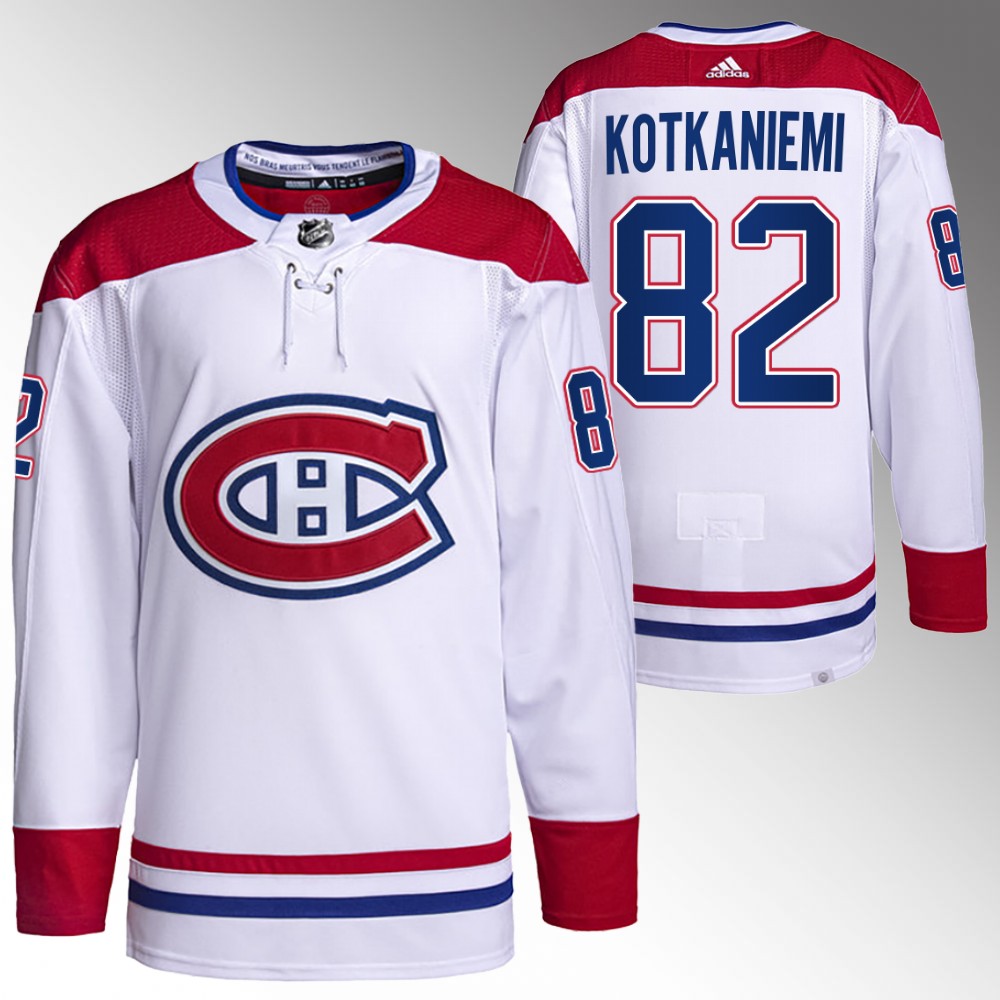 Jesperi Kotkaniemi Carolina Hurricanes White Authentic Pro Away PrimeGreen Jersey