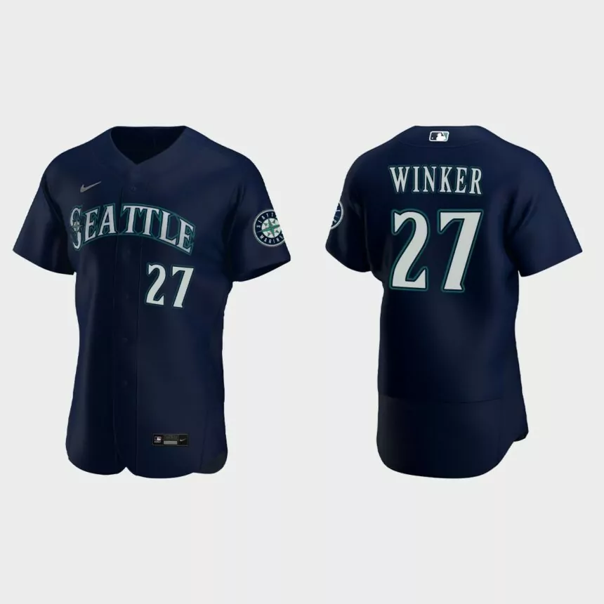 Jesse Winker Seattle Mariners Authentic Jersey – Navy