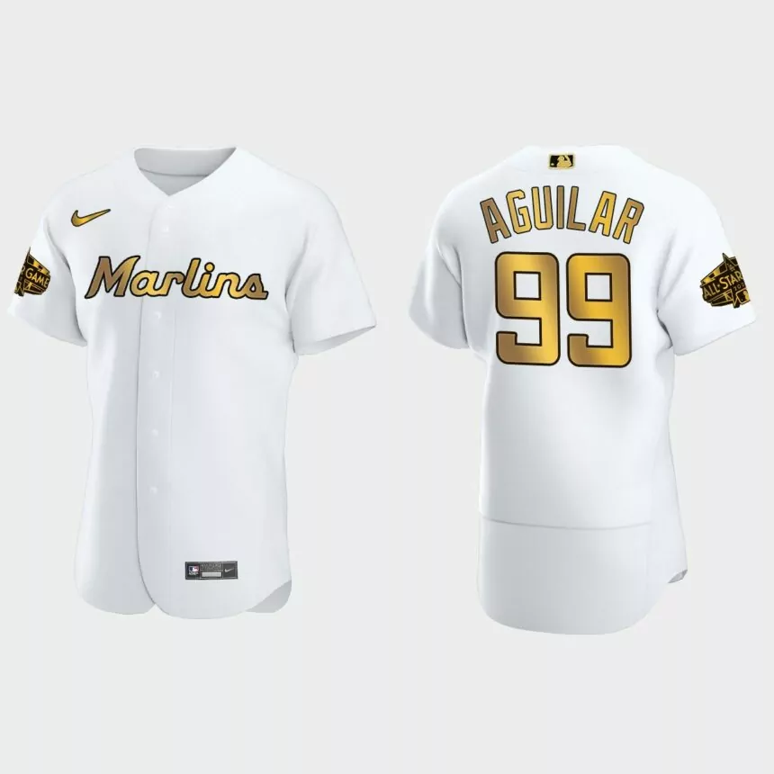 Jesus Aguilar Miami Marlins 2022 MLB All-Star Game Authentic Jersey – White Gold