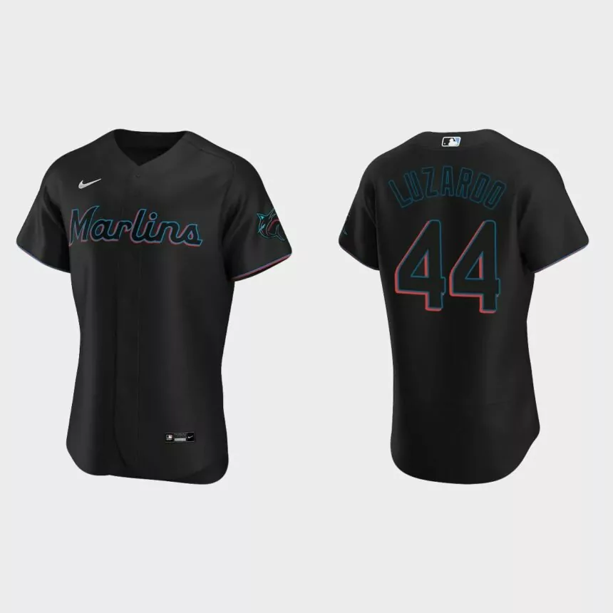 Jesus Luzardo Miami Marlins Authentic Alternate Jersey – Black