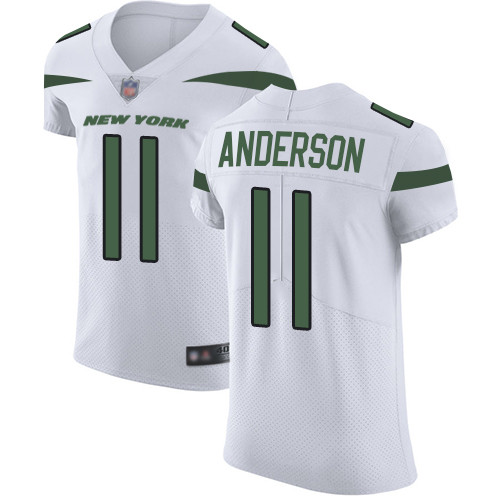 Jets #11 Robby Anderson White Men's Stitched Football Vapor Untouchable Elite Jersey