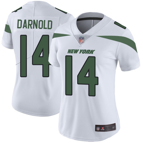 Jets #14 Sam Darnold White Women's Stitched Football Vapor Untouchable Limited Jersey
