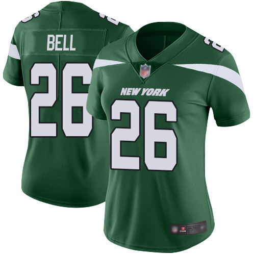 Jets #26 Le'Veon Bell Green Team Color Women's Stitched Football Vapor Untouchable Limited Jersey
