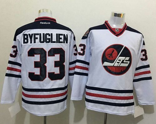 Jets #33 Dustin Byfuglien White Heritage Classic Stitched NHL Jersey